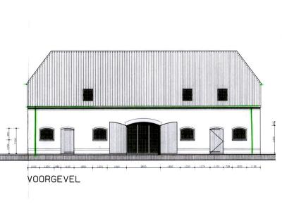Het plan voor de schuurwoning in Deurne.