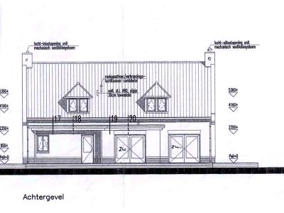 Het plan voor de nieuwbouwwoning in Castenray.