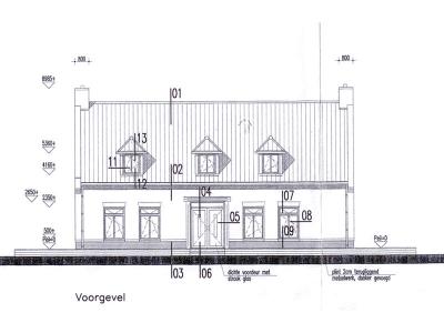 Het plan voor de nieuwbouwwoning in Castenray.