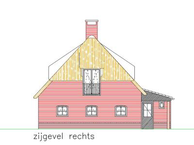 Het plan voor de rietgedekte boerderijwoning in Someren.