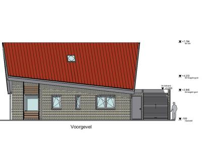 Het plan van de bijzondere staalframewoning.