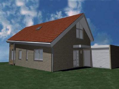 Het plan van de bijzondere staalframewoning.