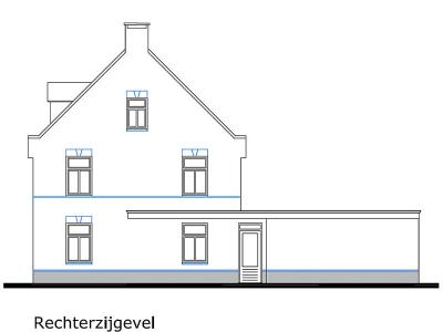 Het plan van de woning in Vlierden.