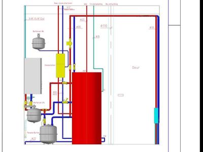 Het plan voor de technische installaties die zorgen voor een EPC van -0,05.