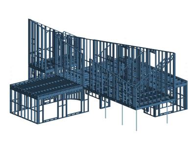 Het plan voor de staalframes, de basis voor energiezuinig en snel bouwen.