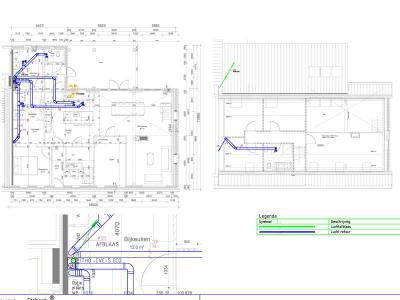 Het schema van de Itho Daalderop CVE-s ECO SE ventilatie