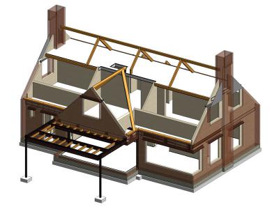 Een impressie van de constructie van de duurzame woning in Asten