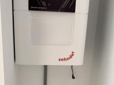 Het Zehnder ComfoAir Q450 ventilatiesysteem.