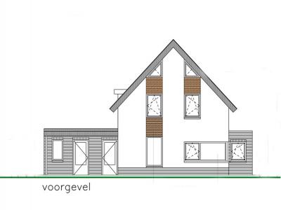 Een impressie van het nieuwbouw woonhuis met energiezuinige installaties.