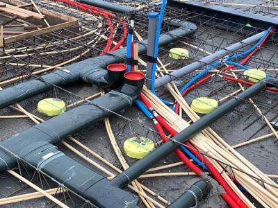 De Dyka Air kanalen voor het ventilatiesysteem, ovaal, met een geringe bouwhoogte.