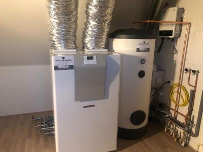 De Stiebel Eltron WPL 09 ICS warmtepomp met de 300 liter boiler.