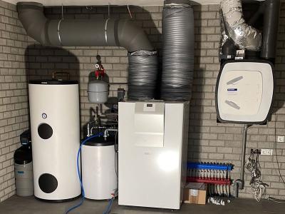 Stiebel Eltron WPL 17 ICS lucht/water-warmtepomp, 400 liter boiler, Zehnder ComfoAir Q350 ventilatie